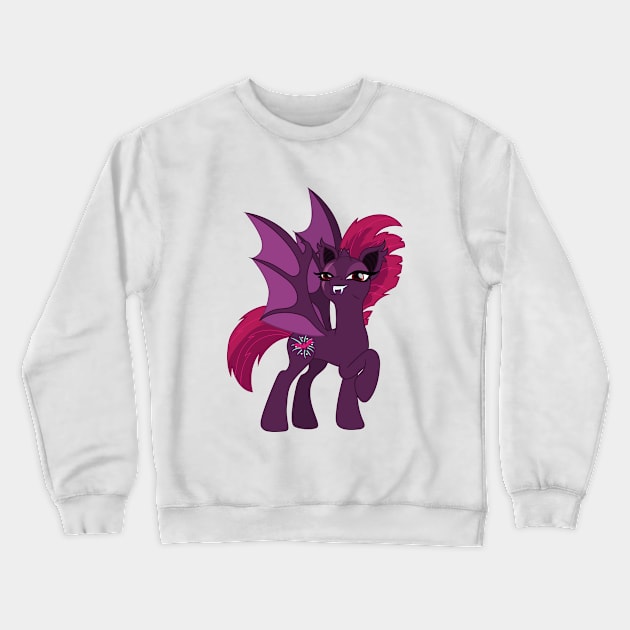 Tempest Shadow bat pony Crewneck Sweatshirt by CloudyGlow